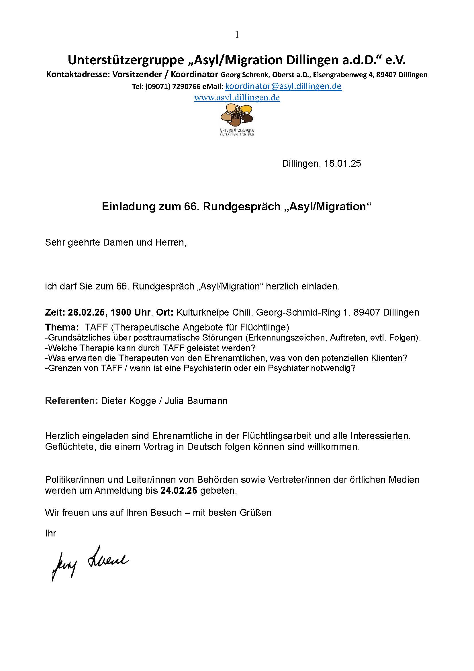 Anhang 7 Einladung 66. Rundgesprach