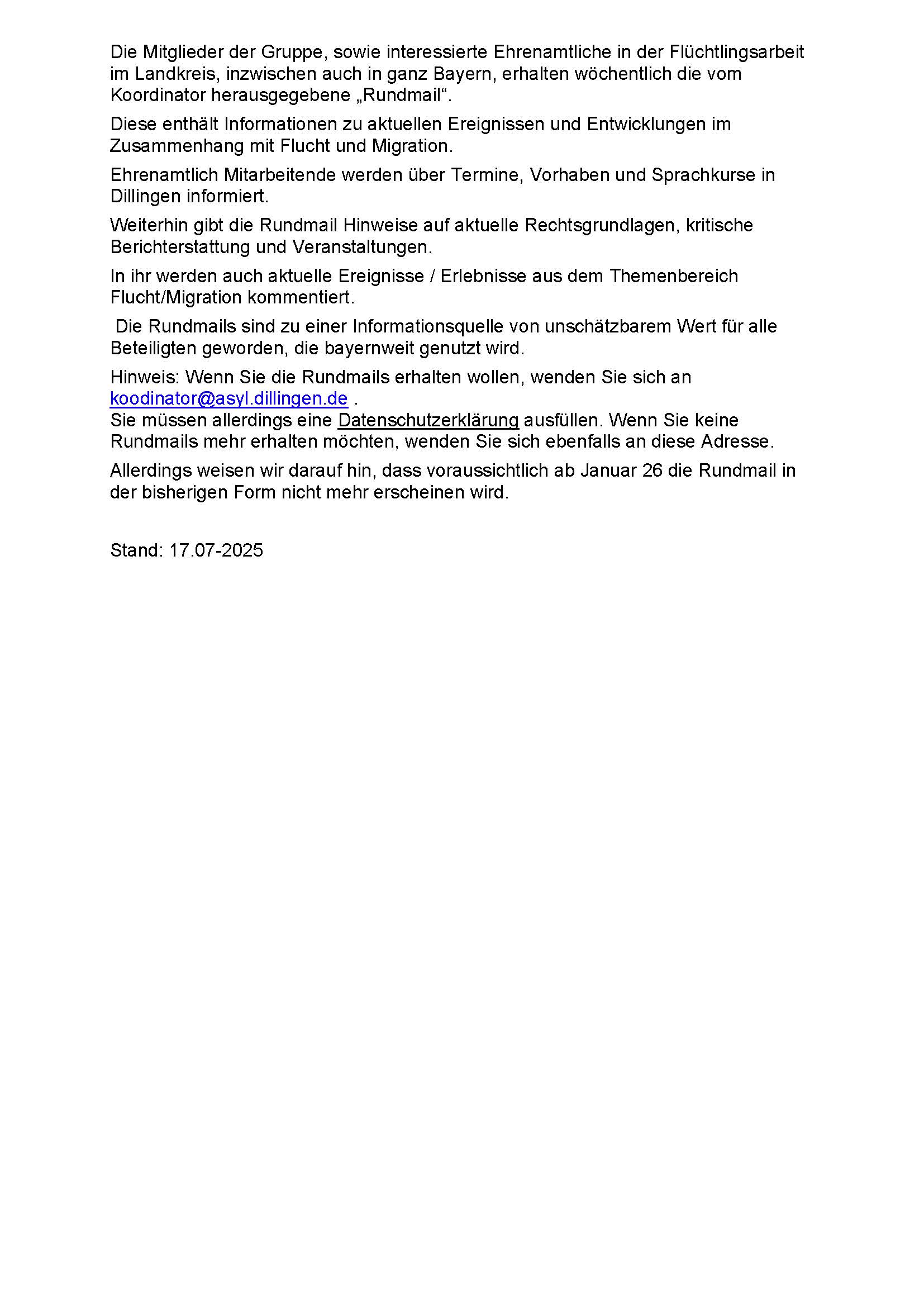19 Was ist eine Rundmail